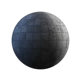 Dark grey square concrete pavement